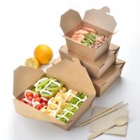 China CMYK Pantone Kraft Pasta Salad Box OEM ODM Disposable Paper Lunch Box factory