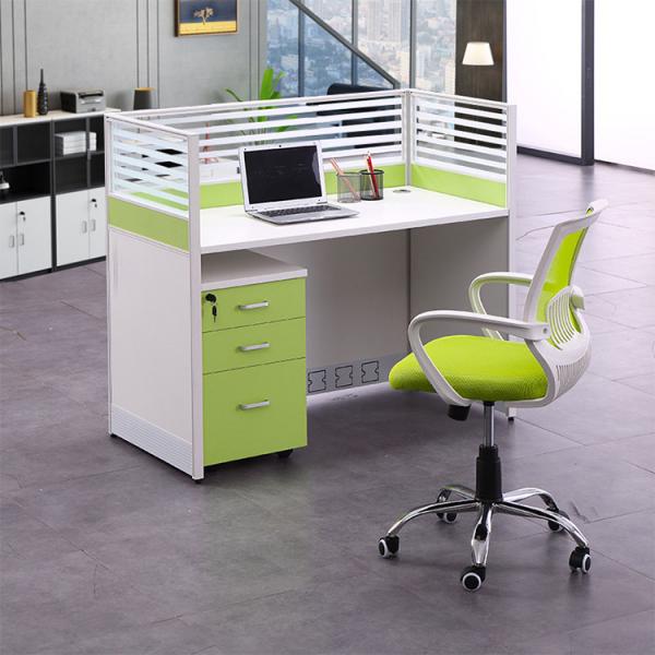 Quality Green Call Center Office Cubicles Workstation Thickness 30mm for sale
