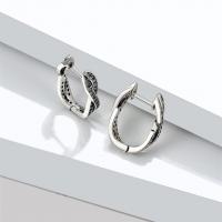 Quality 0.5in 1.7g Braided Hoop Earrings Twist Brincos Sterling Silver Studs Party ODM for sale