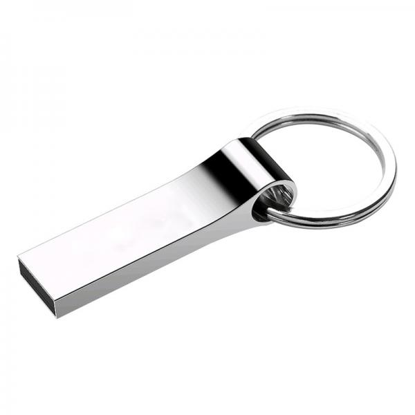 Quality ODM 32GB 64GB 128GB Silver Metal Usb Drive full Memory with keychain for sale