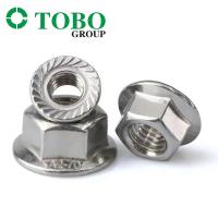 China Wholesale DIN 6923 Stainless Steel Hexagon Flange Nut 304 Stainless Steel M3 M4 M5 M6 M8 M10 Hex Serrated Flange Nuts factory
