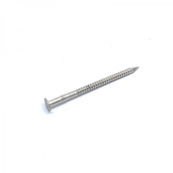 Quality Natural Color OEM Ss Ring Shank Nails Checkered Flat Head Building Nail for sale