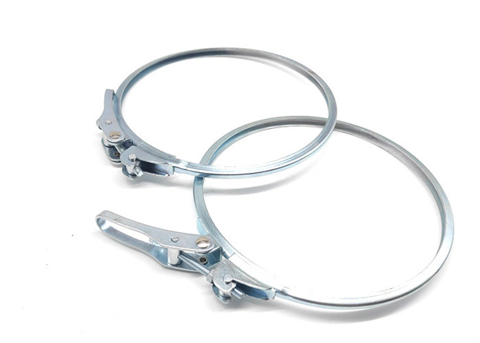 China Adjustable Slim Round Ring 2 Inch Galvanized Pipe Clamps Connection Tube factory