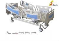 China Five Function ABS Side Rail Electric ICU Bed With Central Control Brake Wheels (ALS-E507) factory