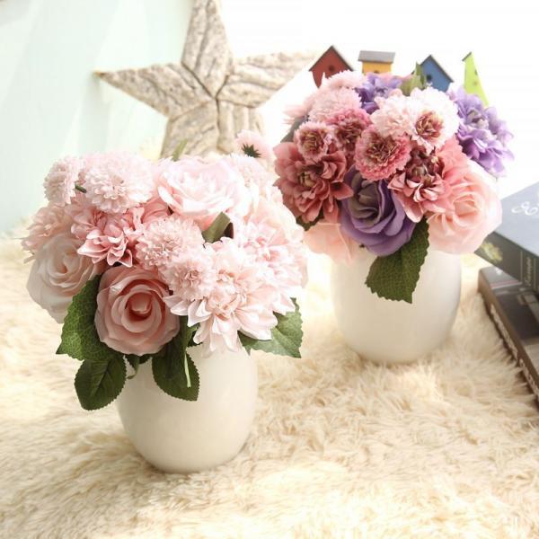 Quality Personalised Fake Flower Bouquet Natural Artworks For Bridesmaid for sale