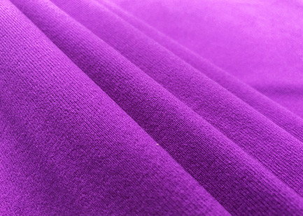 Quality 210GSM Brushed Knit Fabric 100 Percent Polyester For Accessories Violet for sale