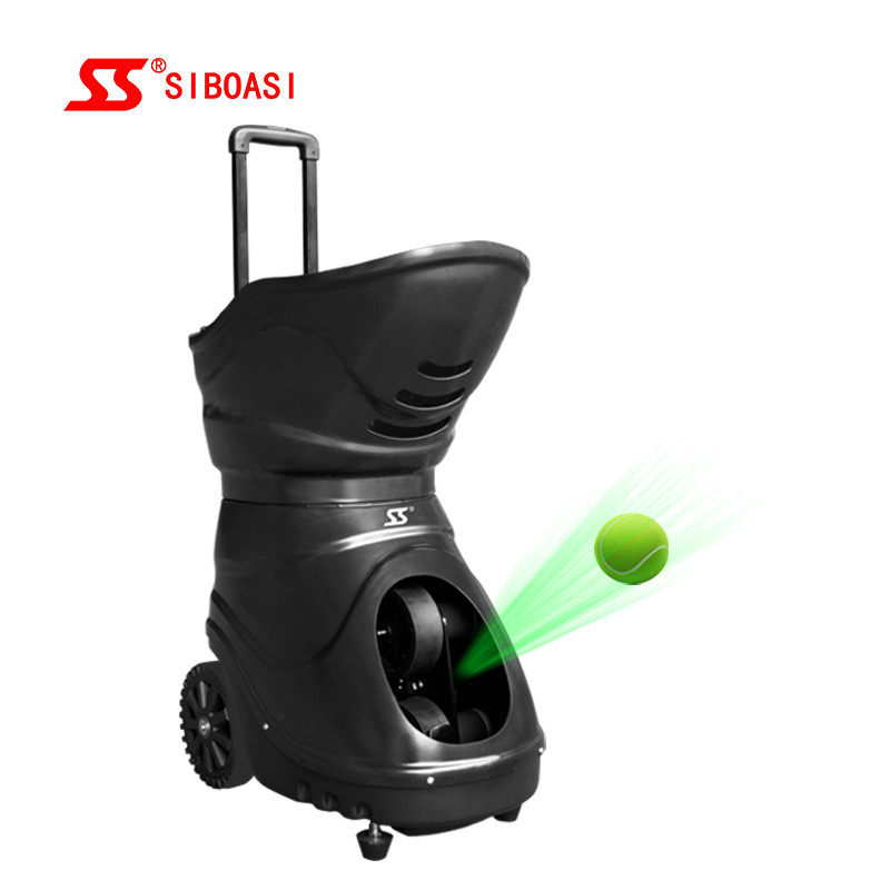 China SGS Approved Tennis Ball Machine 9 Scale Frequency Built In Battery for sale