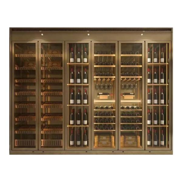 Quality Luxury Wine Cooler Temperature Control Decorative Metalwork Commercial for sale