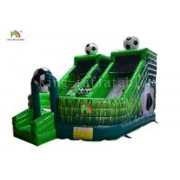 China Green Football Childrens Inflatable Bouncy Castle Jumping House Combo Slide For Party factory