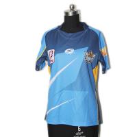 China Round Collar Rugby Union Clothing Custom Sublimated Rugby Jersey Anti - Bacterial factory