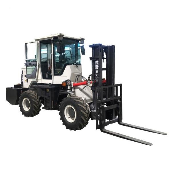 Quality White 6000kg Off Road Forklift With 4 Cylinder Engine 1 Year Warranty for sale