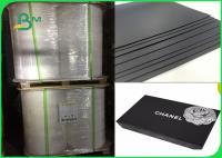 China Recycle Pulp 300 - 400gsm Good Pull Stiffness Black Hard Paperboard For Desk Calendar factory
