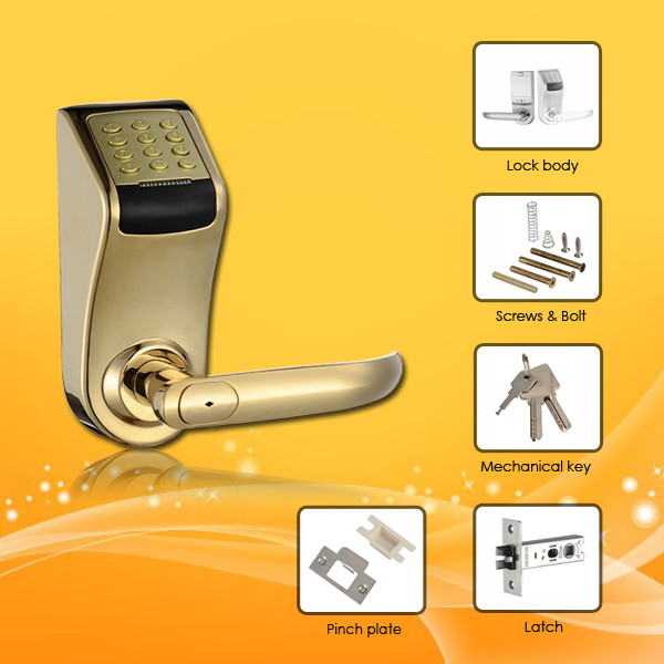Quality Password Door Lock Low Voltage Warning with Mechanical Key and Electronic for sale