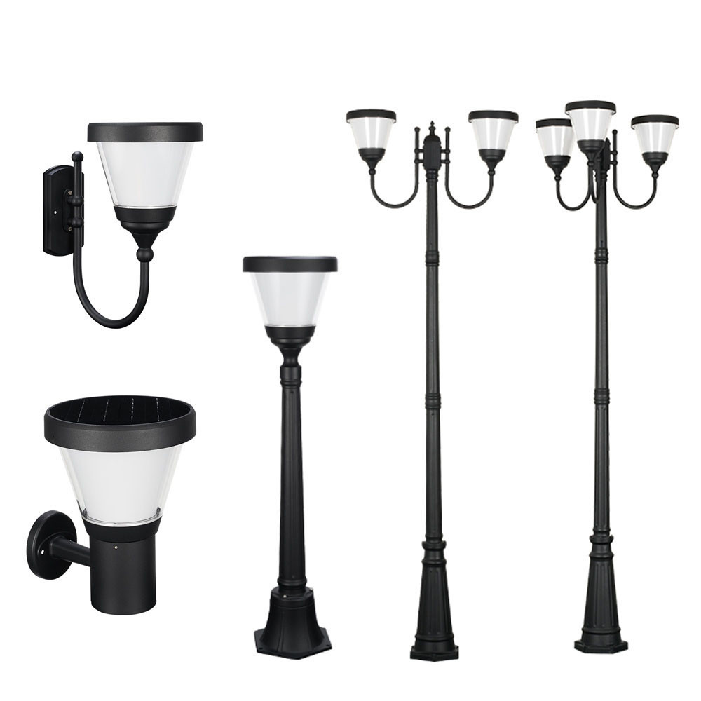 China Optically Controlled LED Garden Solar Light Dustproof Aluminum PC Material with Mono cell solar panel factory