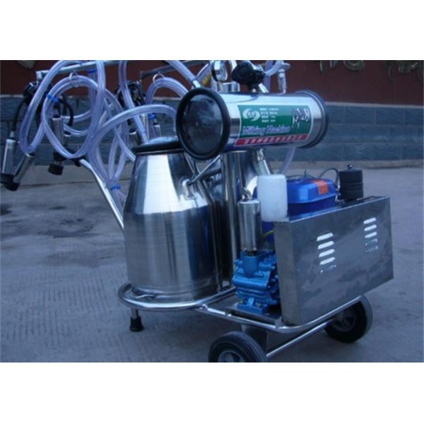 Quality Diesel Engine Double Bucket Cow Milking Machine With Electric Motor / Pulsator for sale