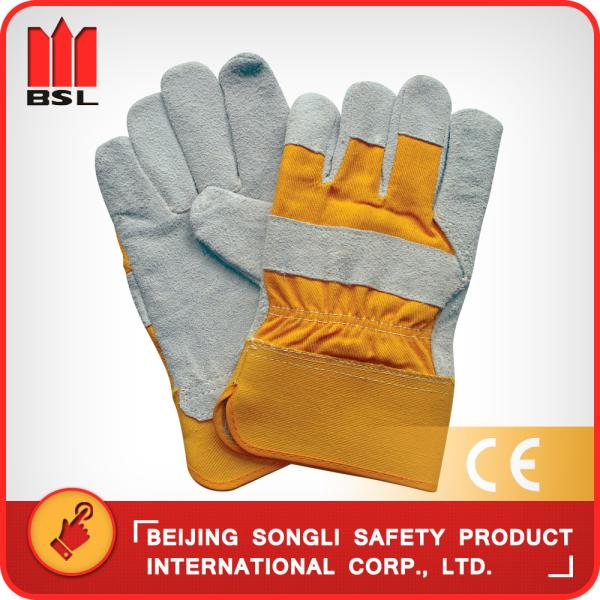 Quality SLG-HD6020-A cow split leather working safety gloves for sale