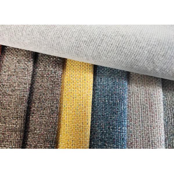 Quality 100% Polyester Upholstery Sofa Fabric Linen Plain Dyed Fabric for sale