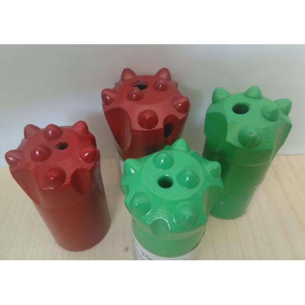 Quality Hard Rock Drilling Tools , 7 / 11 / 12 Degree Taper Button Bit for sale