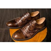 China Full Grain Leather Mens Dress Shoes , Pointed Toe Handmade Mens Oxford Shoes factory