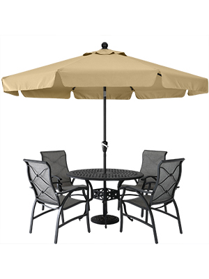 frills patio umbrella