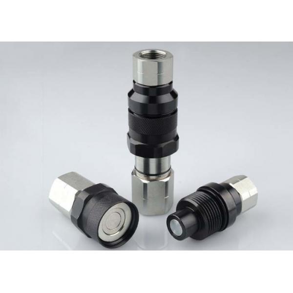 Quality Thread Locked Type Flush Face Hydraulic Quick Couplers LSQ-VEP Black Zinc Nickle Plated for sale