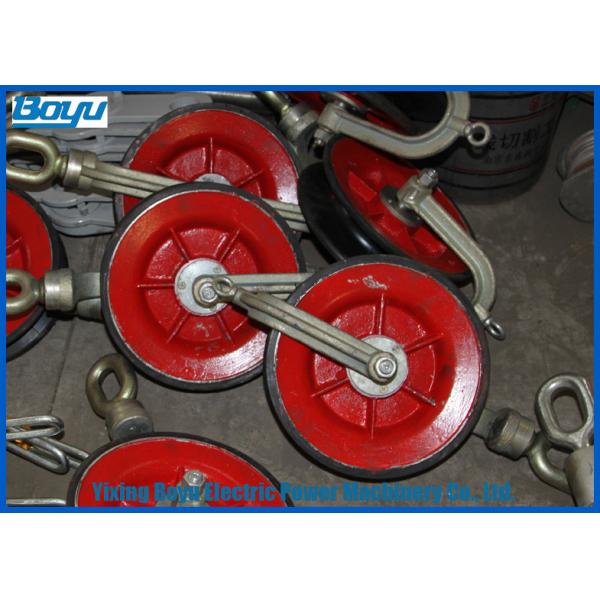 Quality Steel Wheel Diameter 308mm Hold Down Block Conductor Under 630mm2 Stringing Blocks for sale