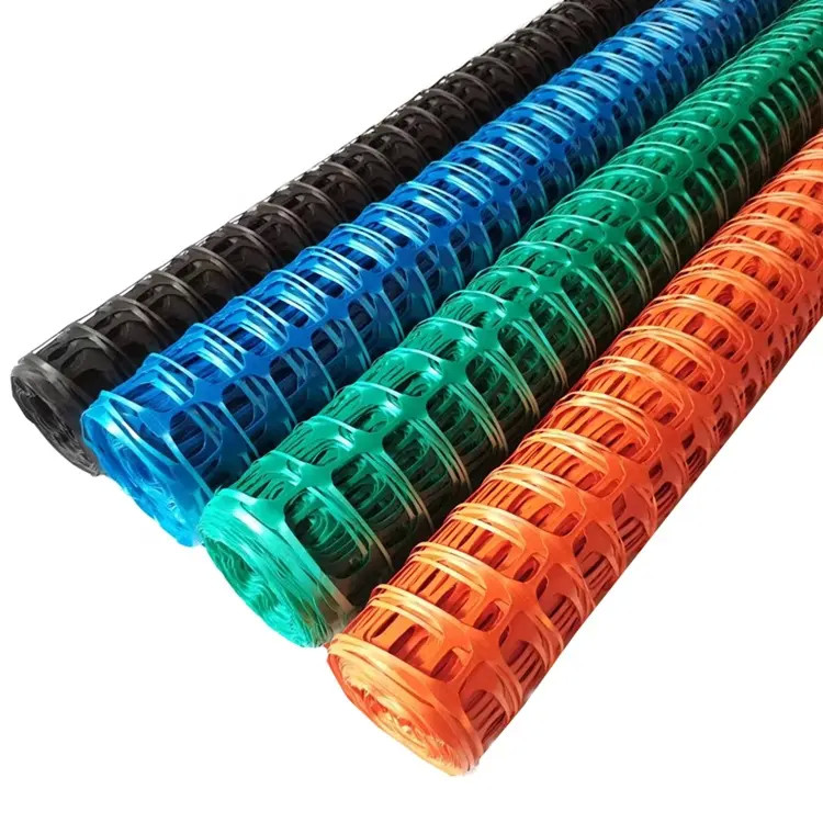 China 1*50m PE Construction Safety Net Plastic Safety Fencing Rolls for Warning Barrier factory