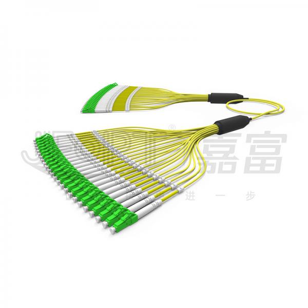 Quality 3.0mm Pre Terminated Fiber Optic Cable 24 Cores G657A1 Yellow Outer Sheath LC/APC Branch for sale