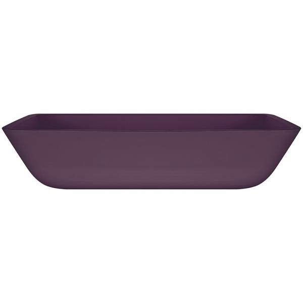 Quality Rectangular Vessel Bathroom Sink Acid Matt Purple Glass Countertop for sale