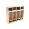 China good quality school bag shelf wooden shoes rack for children use factory