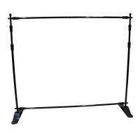 China Large Graphic Adjustable Display Stand , Backwall Telescopic Backdrop Stand factory