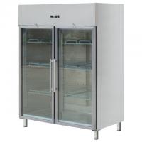 Quality Stainless Steel Kitchen 2 Doors Upright Display Refrigerator for sale