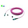 China OM4 MTP Male 24F SX 50 / 125μm MTP Trunk Cable With G651 Magenta LSZH Jacket factory