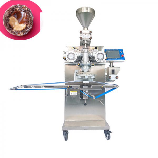 Quality P170 Gear Pump Type Chocolate Jam Peanut Butter Stuffed Automatic Double Filling Encrusting Machine for sale