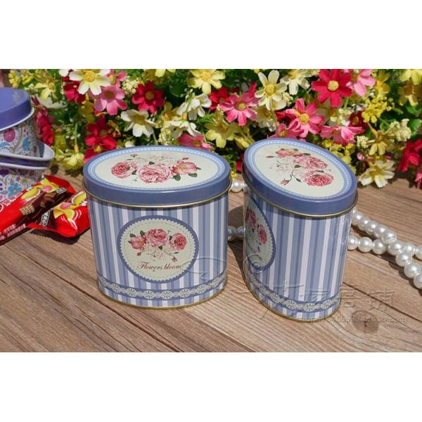 Quality SGS Red Chocolate Tea Oval Tin Box Custom Logo Printing 110 * 74 * 190 mm for sale