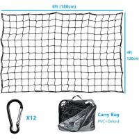 China 4x6FT Deluxe Cargo Carrier 5mm Latex Core Rooftop Cargo Net With Hooks factory