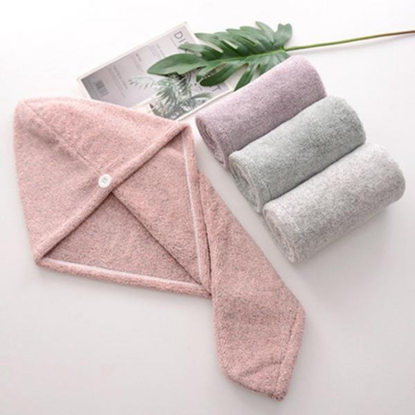 Quality Eco Friendly Bamboo Hair Microfiber Turban Towel Non Shedding for sale