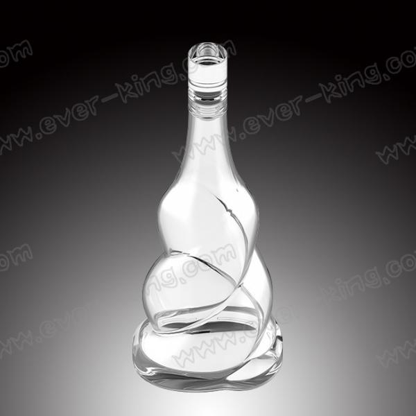 Quality Twist Custom Glass Bottles 700ml With Glass Stopper Cork for sale