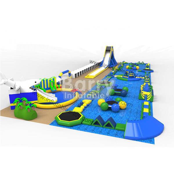 Quality Big 60 People Sports Park , Resort Inflatable Floating Water Park For Summer for sale