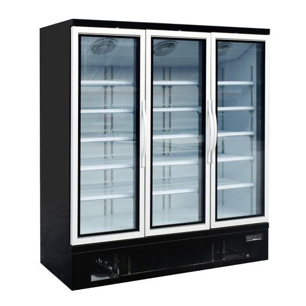 Quality Integral Three Glass Door Freezer Auto Defrosting With Compressor For Frozen Foods for sale