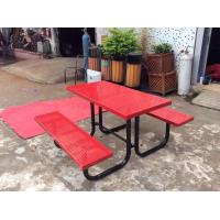 China 4 People Outdoor Dining Table And Chair , Multifunctional Canteen Table And Chair factory