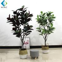 China 1.6m Height Artificial Bonsai Tree , Faux Rubber Tree Plant For Indoor R020010 for sale