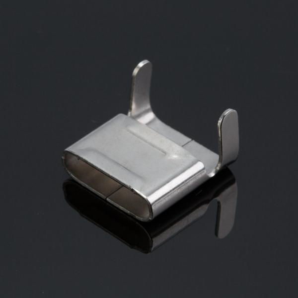 Quality Teeth Lock 316 Stainless Steel Banding Clips Width 5/8" Thickness 0.02 inch for sale