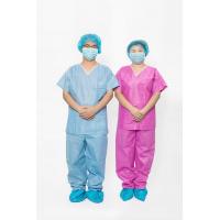 China Spunlace Non Woven Disposable Scrub Suits Cusomized Size Patient Replacement Apparel factory