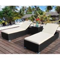 China PE Rattan patio Backyard beach Chaise Lounge chairs Leisure Aluminium Outdoor Garden wicker Chairs factory