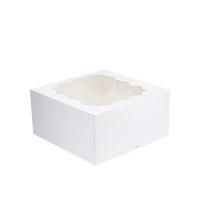 Quality White Paper Takeaway Containers , Kraft Square Cake Box With Window for sale