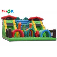 China Funny Inflatable Theme Park Bouncer Slide Trampoline For Kids Commercial Indoor Playground Equipment factory