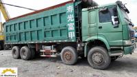 China Original Green Second Hand Dumper Truck 12 Wheels 380Hp Power Steering factory
