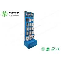 China Offset Printing Custom Cardboard POP Pegboard Hook Floor Displays For Cell Phone Accessory factory