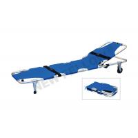 China Aluminum Alloy And Oxford Leather Folding Stretcher With Wheels / Backrest factory